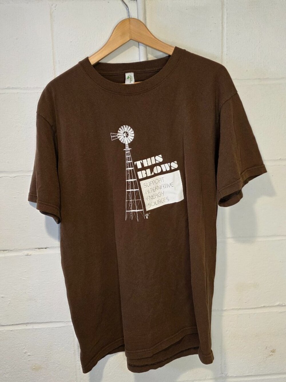 y2k Ironic blokecore Dadcore Gorpcore Eco Alt Grunge Brown Statement Tshirt